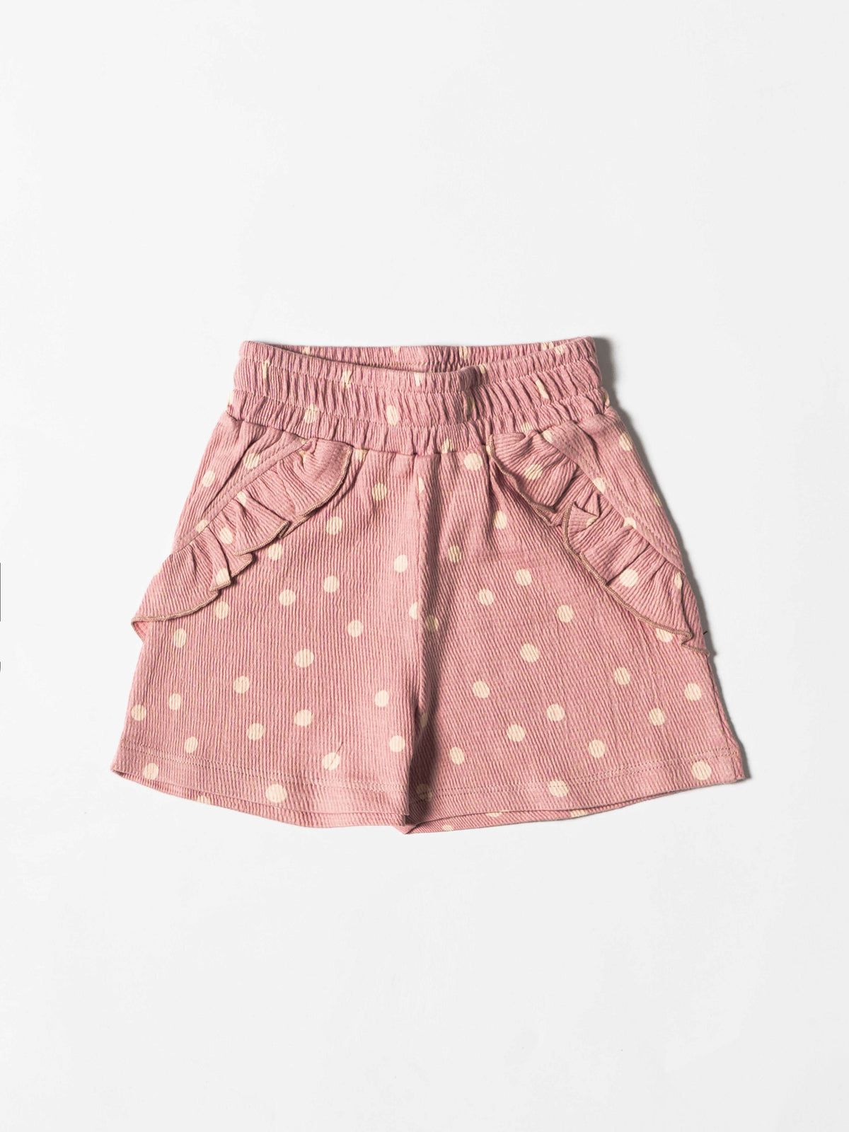 Pink Polka Dot Crinkle Top & Shorts Set (424)