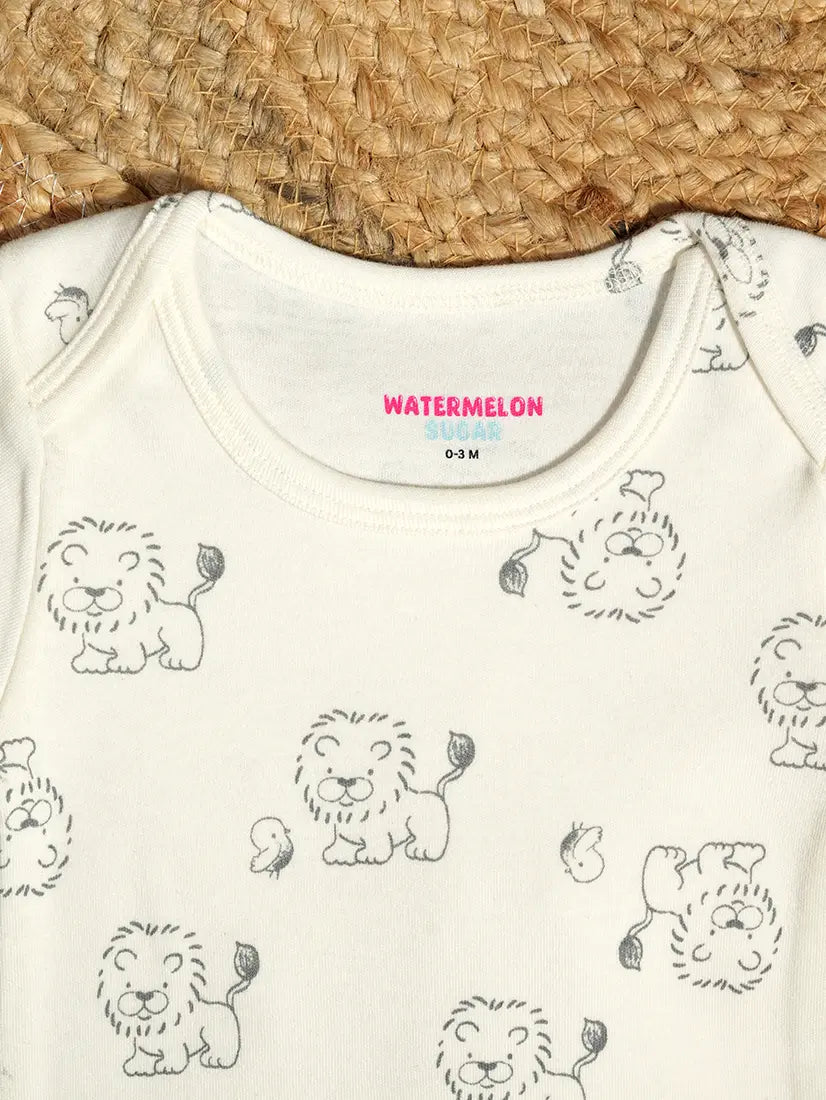 Lion Print Baby Romper (ROM16)