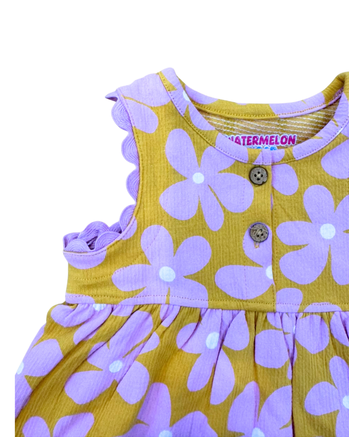 Mustard Floral Ruffle Co-ord Set(664)