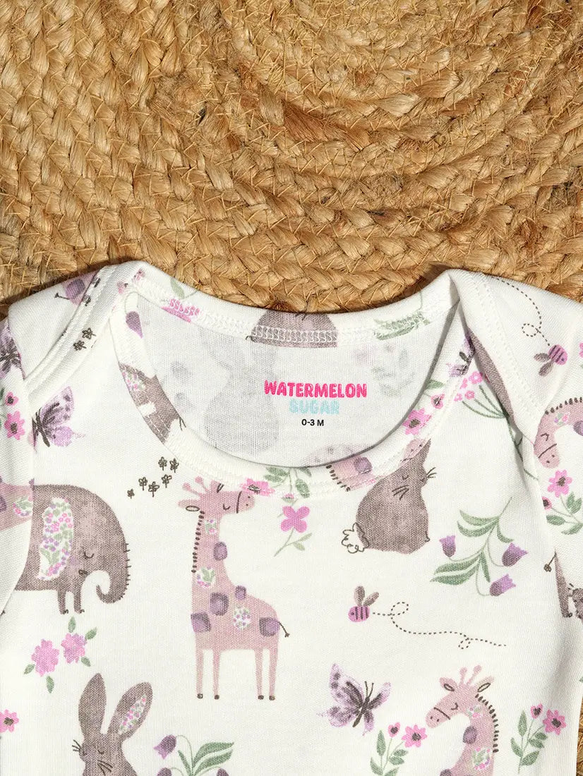 Adorable Animal Print Baby Romper (ROM5)
