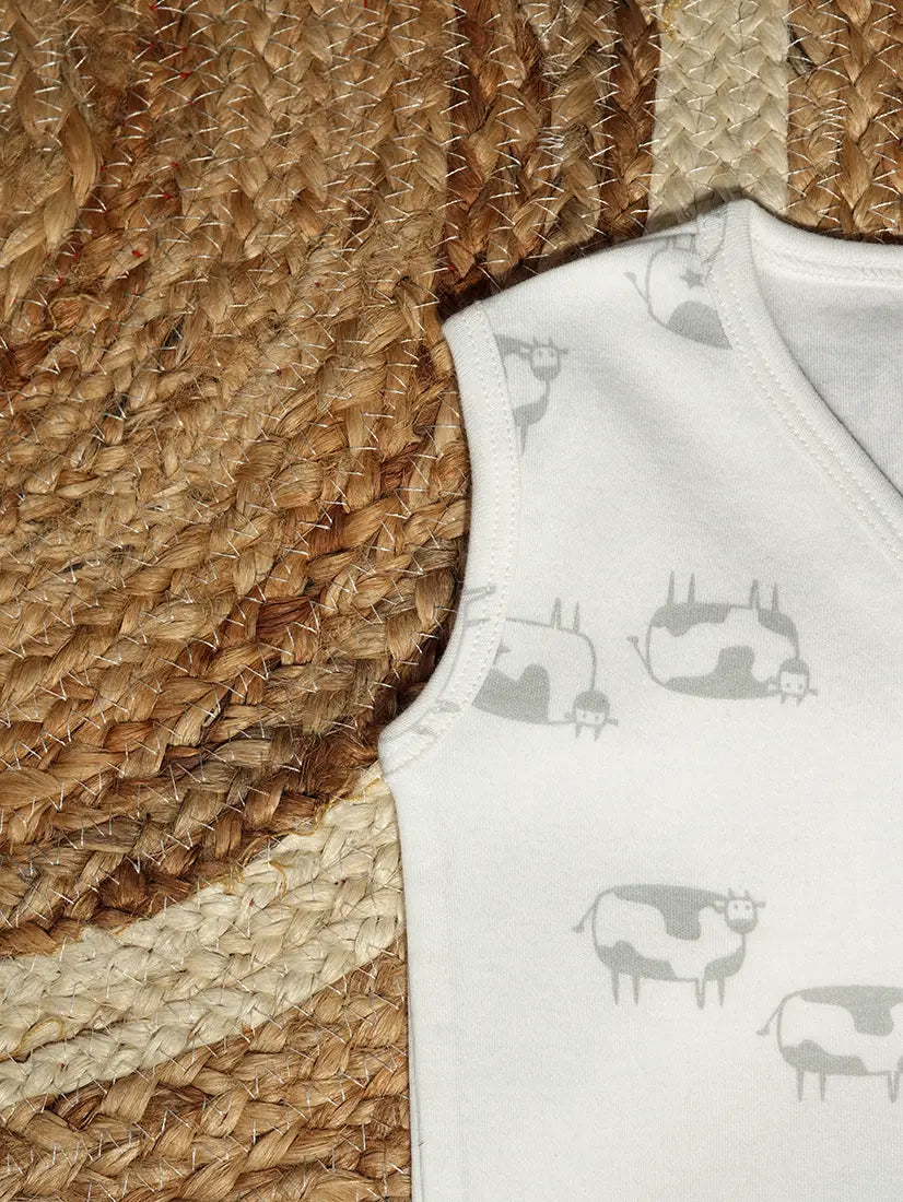 Grey Cow Print Baby Jabla (J13)