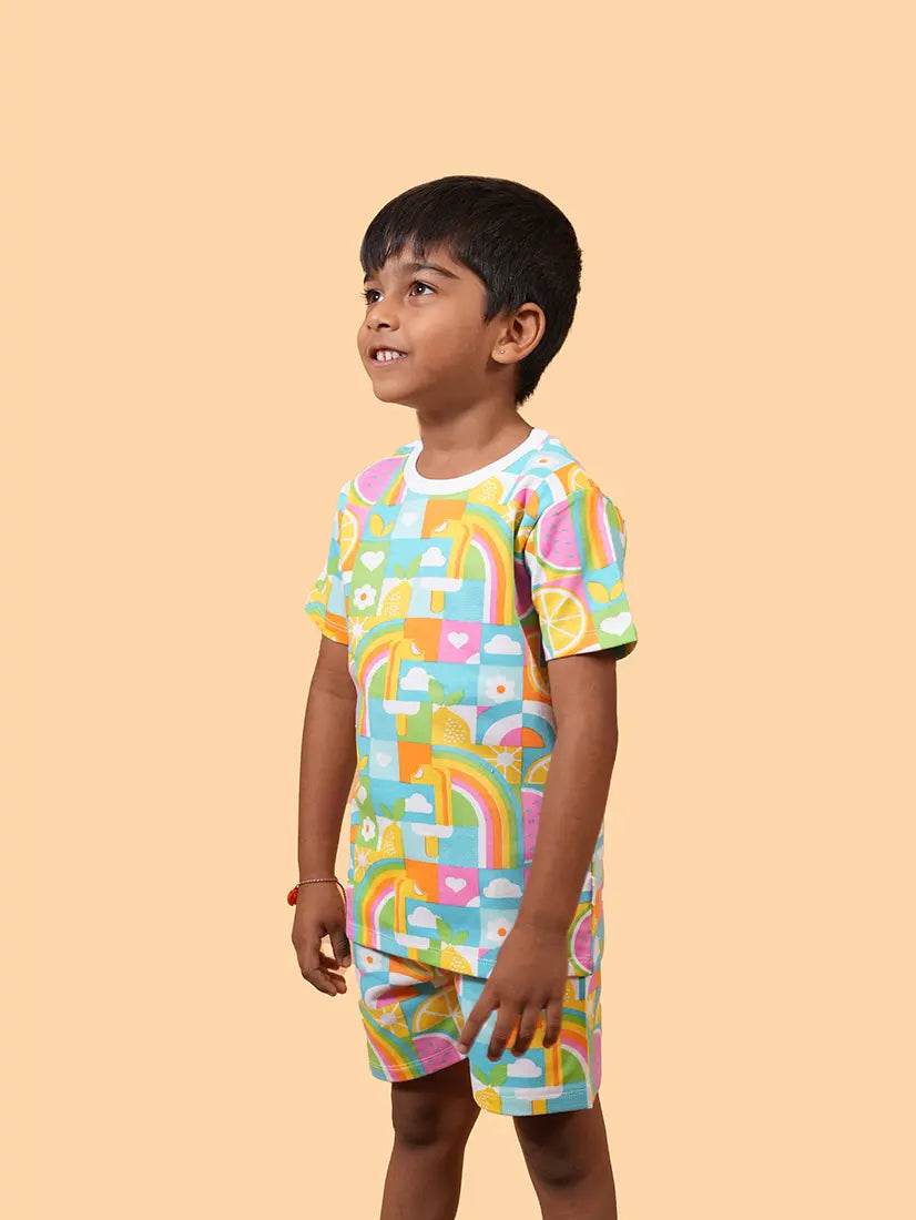 Kids Rainbow Popsicle Print Co-ord Set (224)
