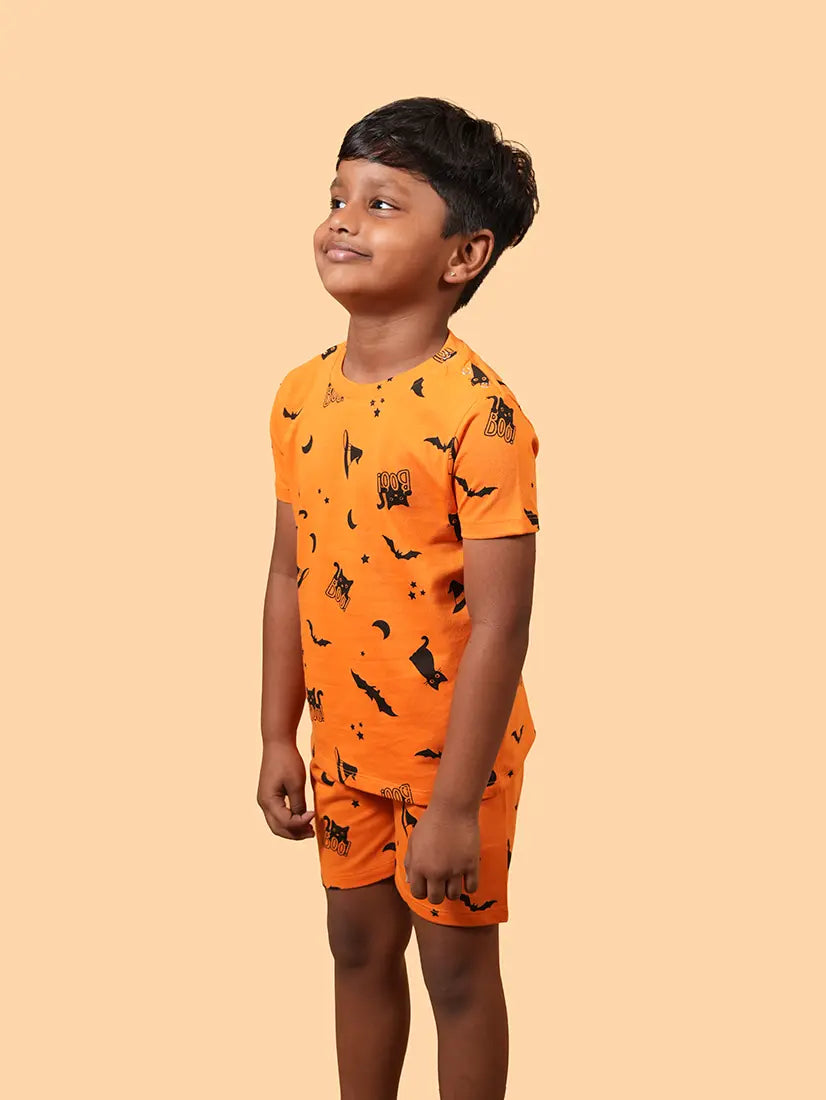Orange “Boo” Printed Co-Ord Set (220)