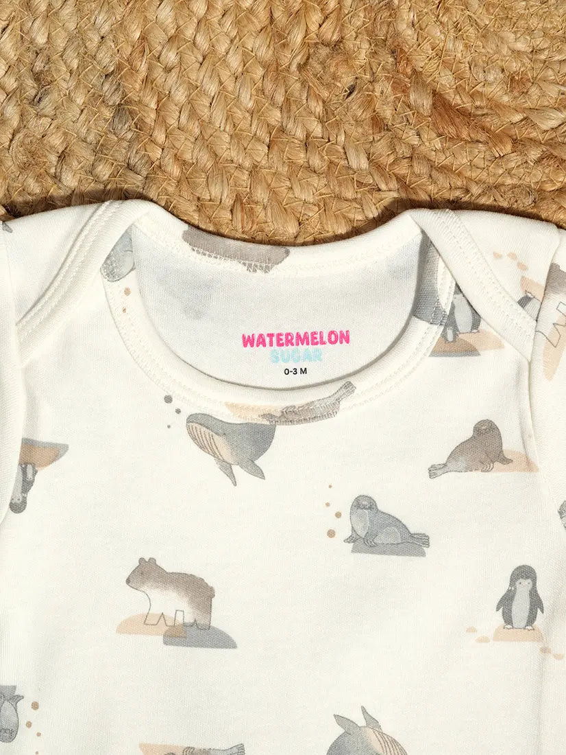 Seal & Dolphin Printed Baby Romper (ROM10)
