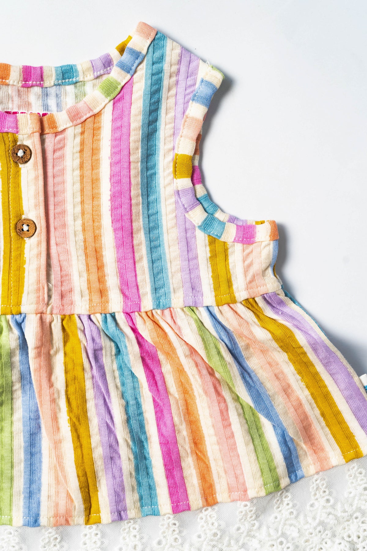 Pastel Rainbow Stripes Co-ord Set (653)