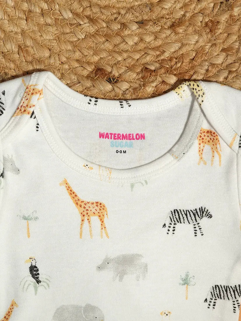 Animal Safari Print Baby Romper (ROM17)