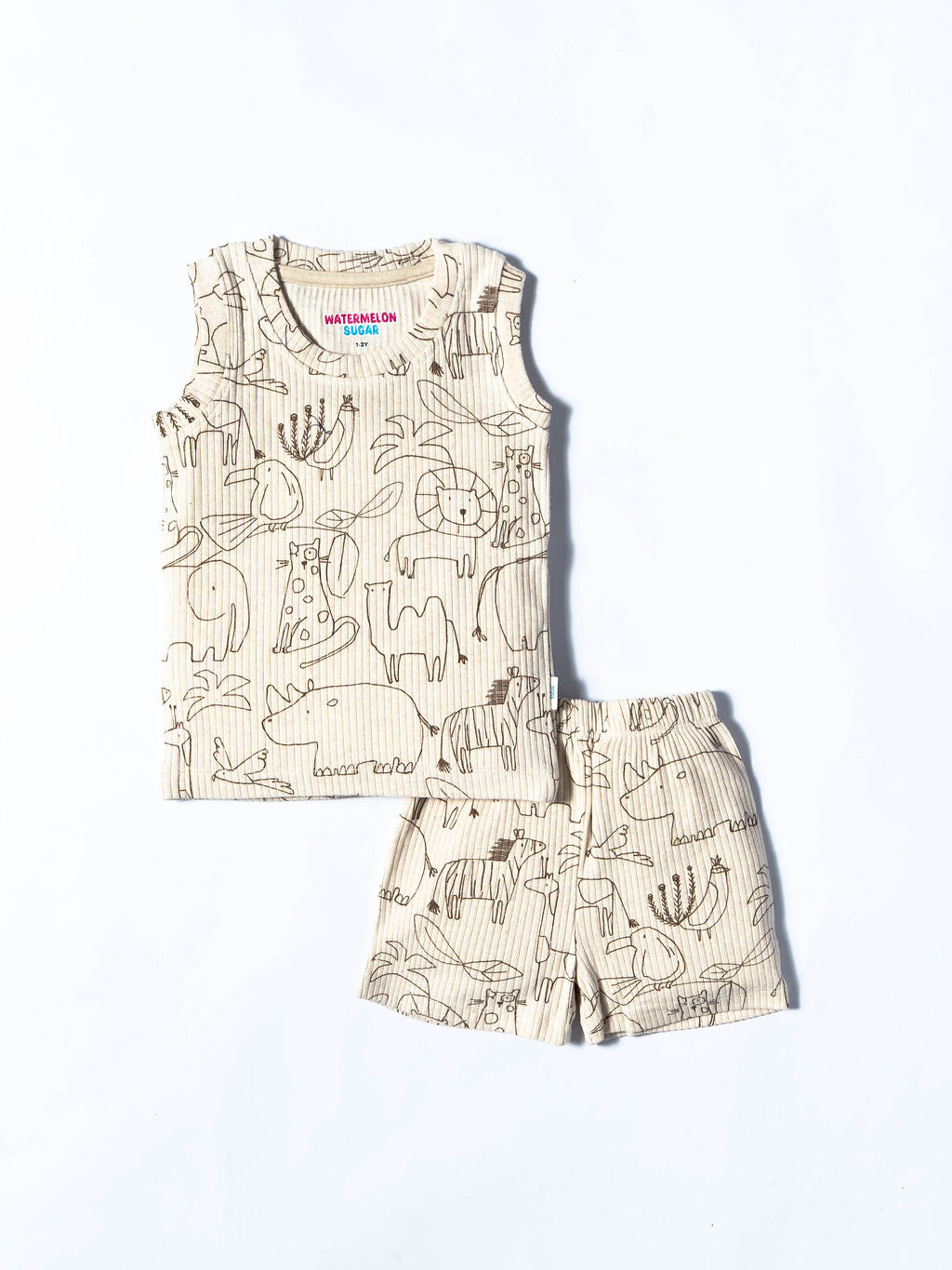 Beige Safari Animal Print Co-ord Set (455)
