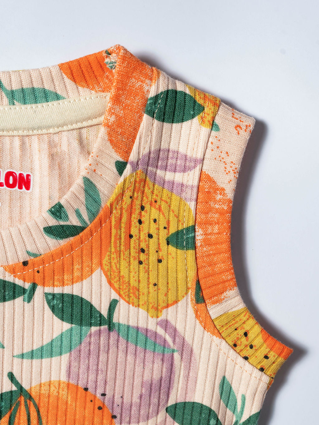 Citrus Bloom Ribbed Co-Ord Set (433)