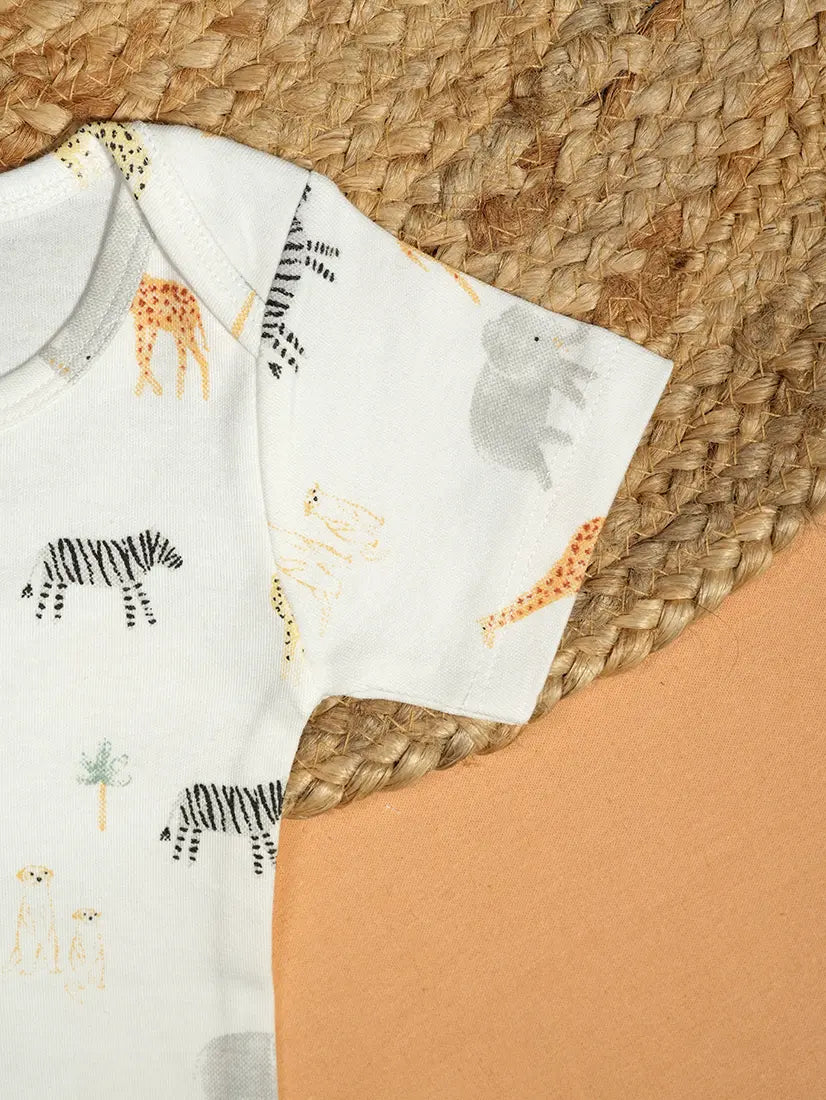 Animal Safari Print Baby Romper (ROM17)