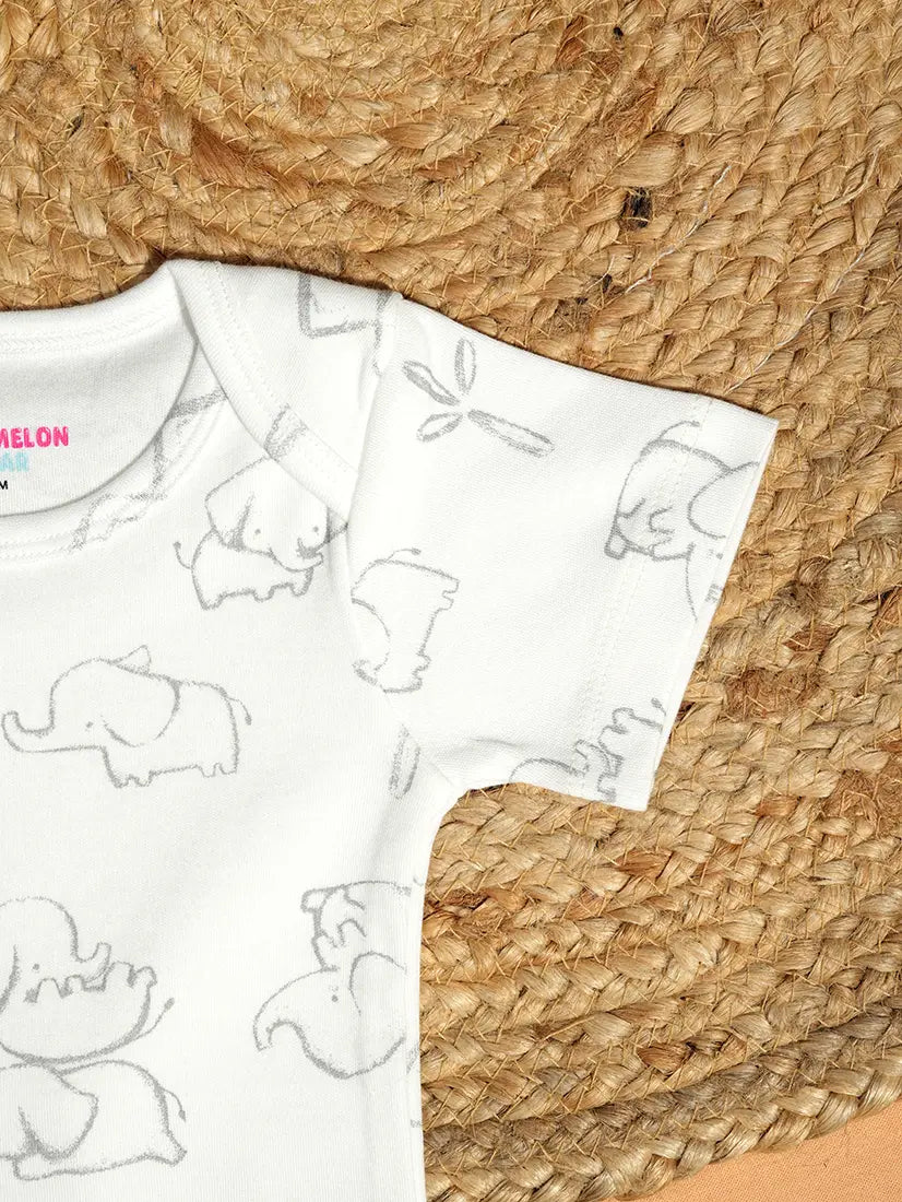 Elephant Print Baby Romper (ROM12)
