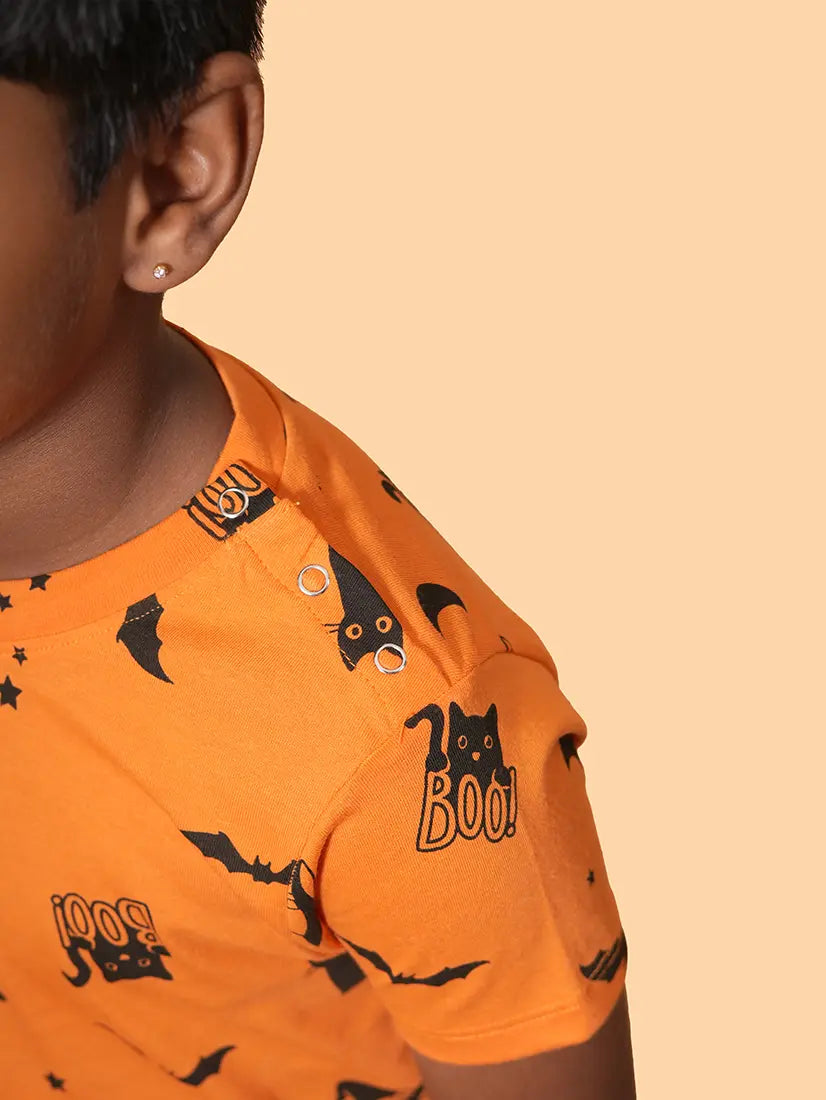 Orange “Boo” Printed Co-Ord Set (220)
