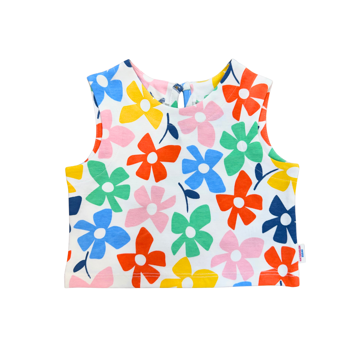 Rainbow Floral Sleeveless Top & Skort Set (669)