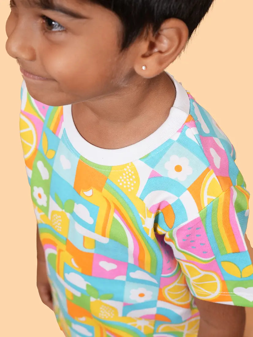 Kids Rainbow Popsicle Print Co-ord Set (224)