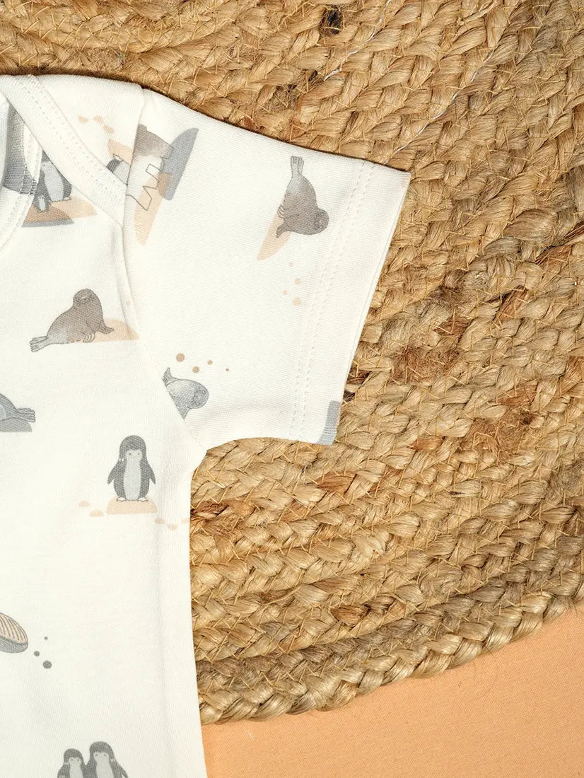 Seal & Dolphin Printed Baby Romper (ROM10)
