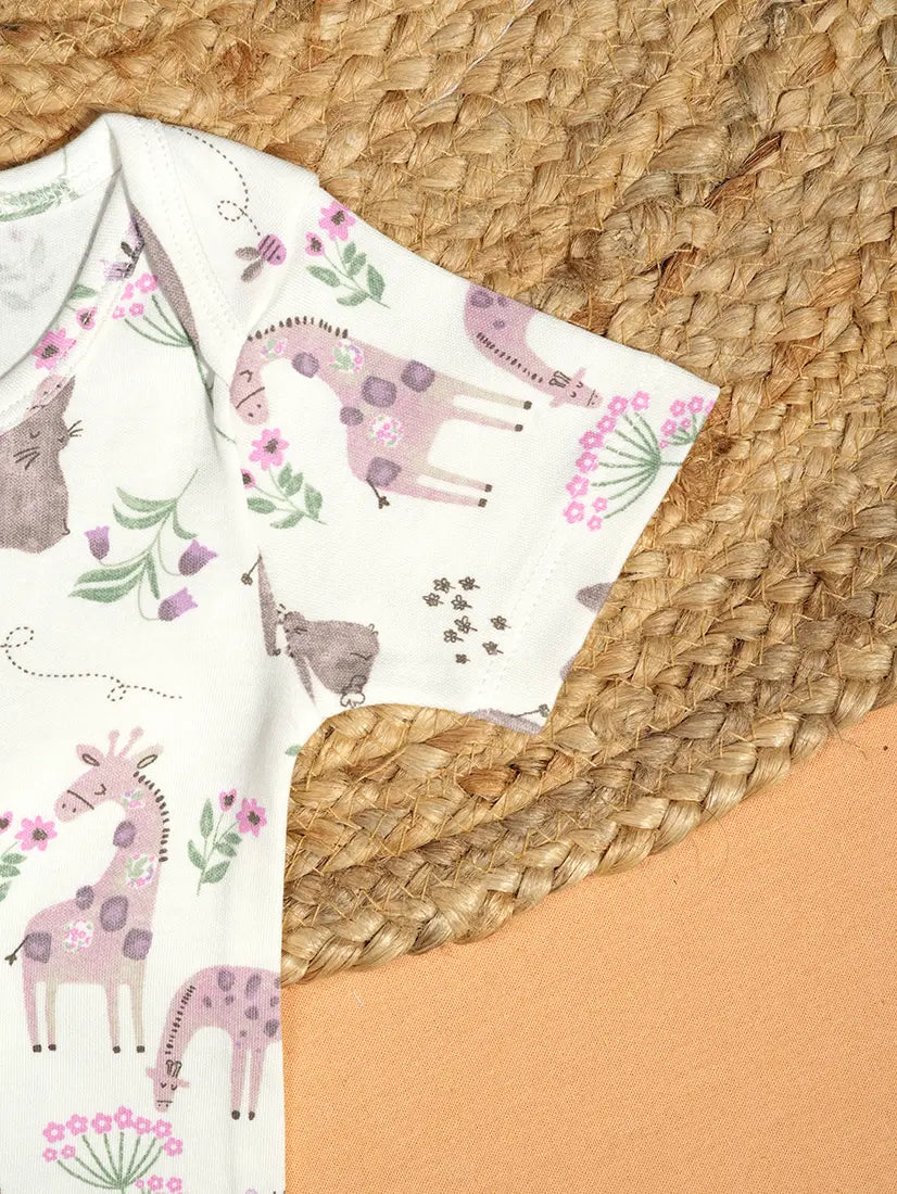 Adorable Animal Print Baby Romper (ROM5)