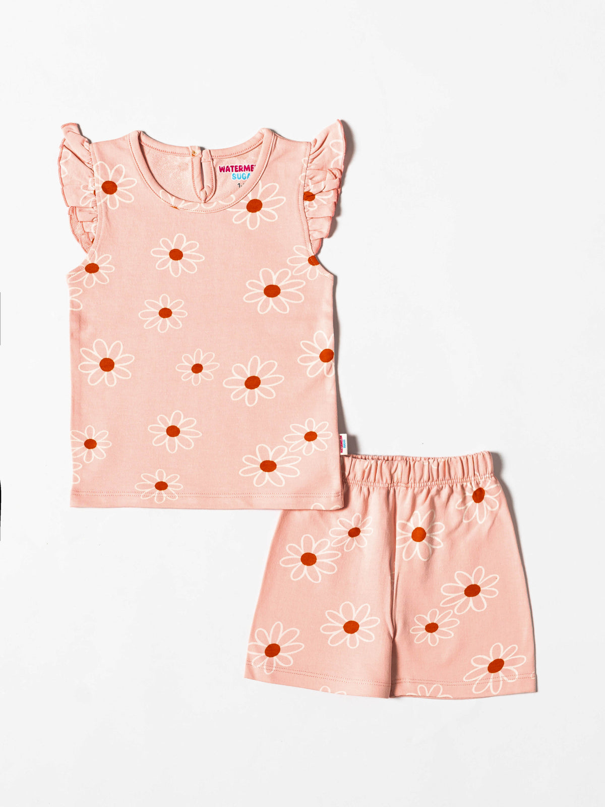 Blush Daisy Ruffle Top & Shorts Set (634)
