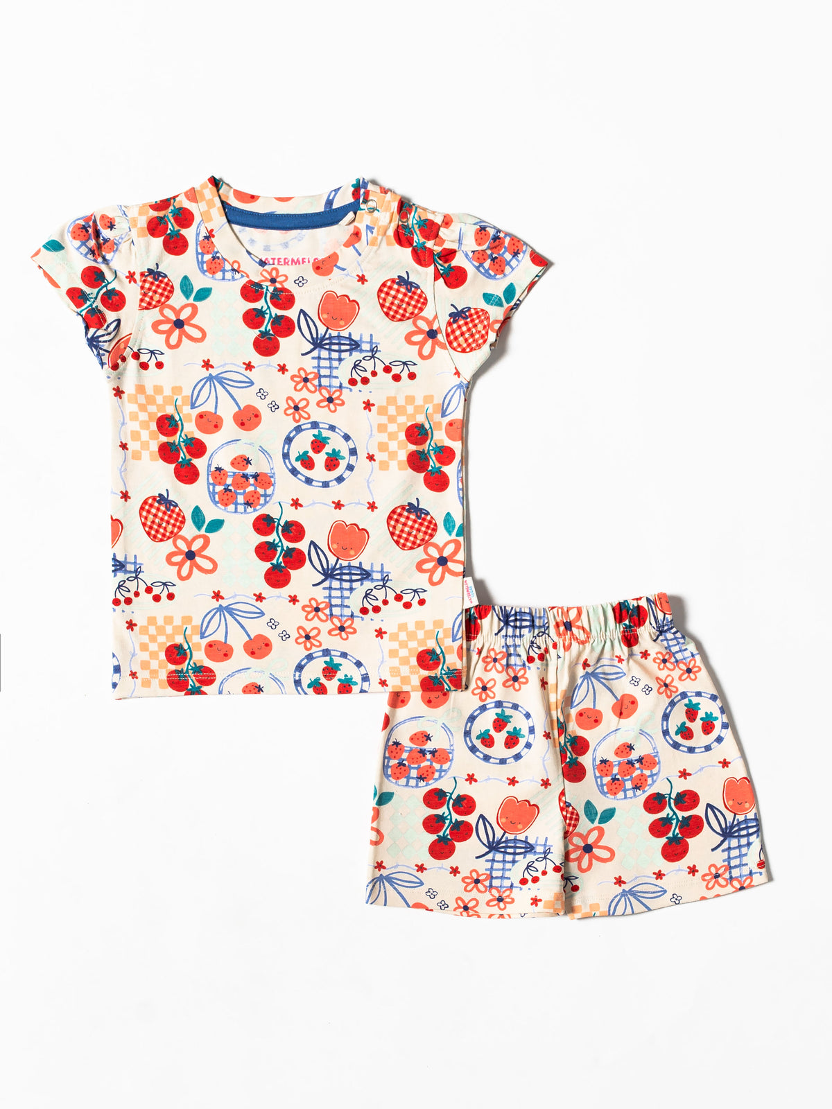 Berry Garden Puff sleeve Co-ord Set (488)