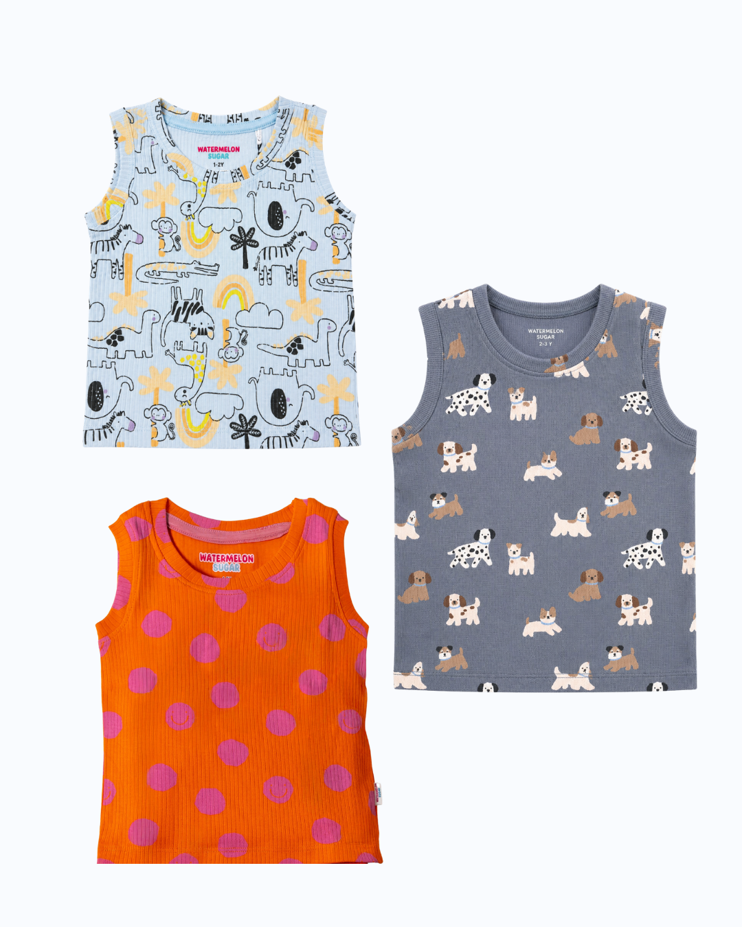 SLEEVELESS TSHIRTS-3-4Y(SL15)