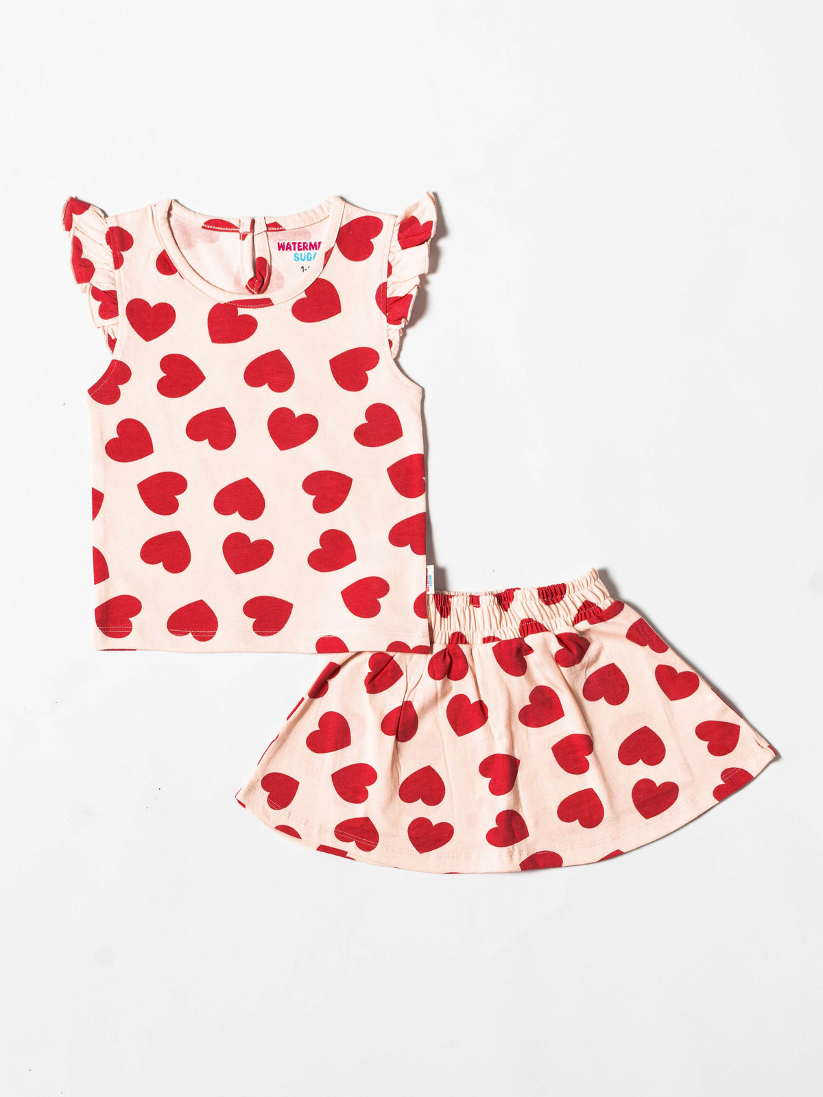 Little Love Heart Ruffle Skort Set (632)