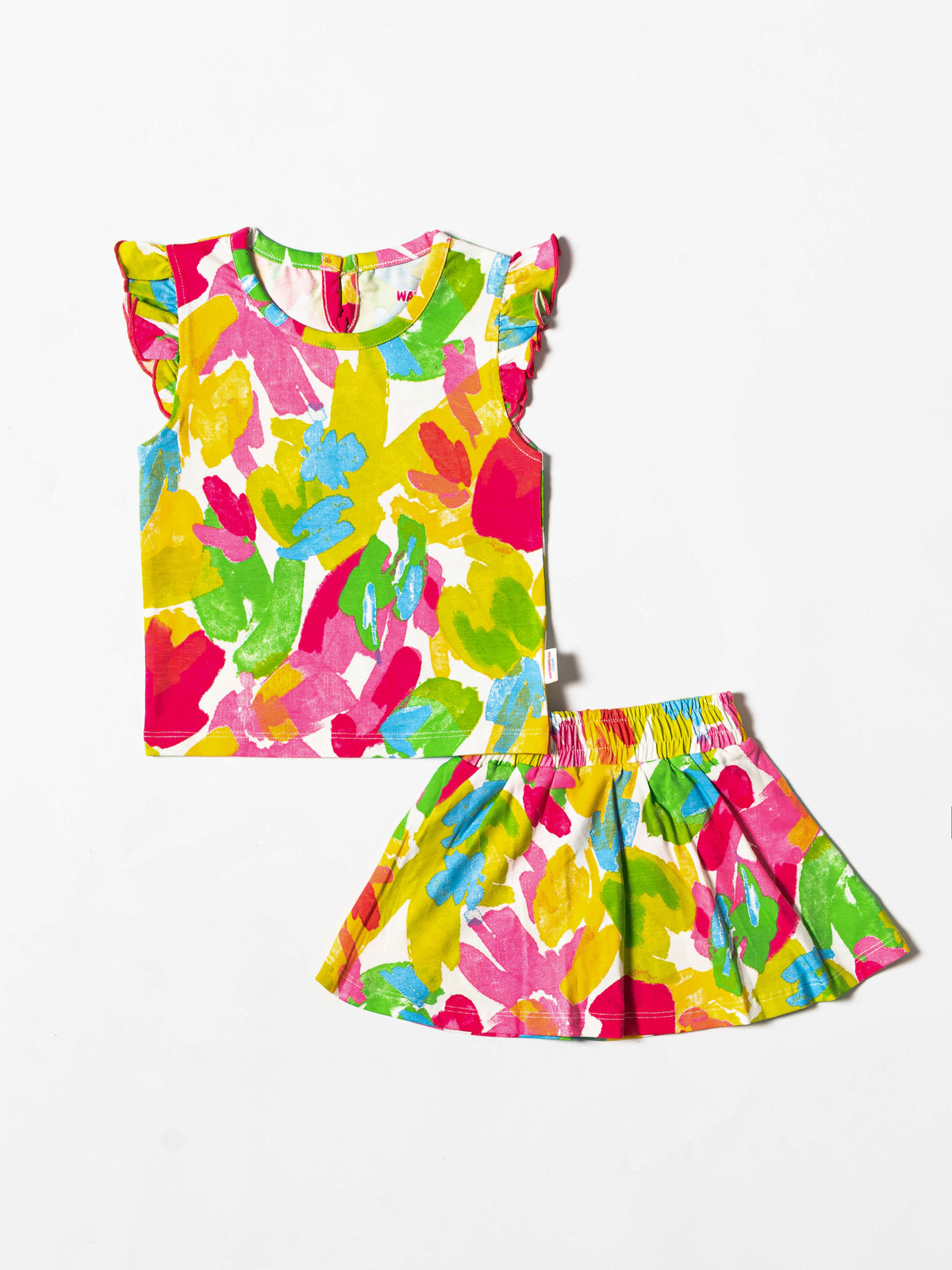 Rainbow Brushstroke Skort Set (603)