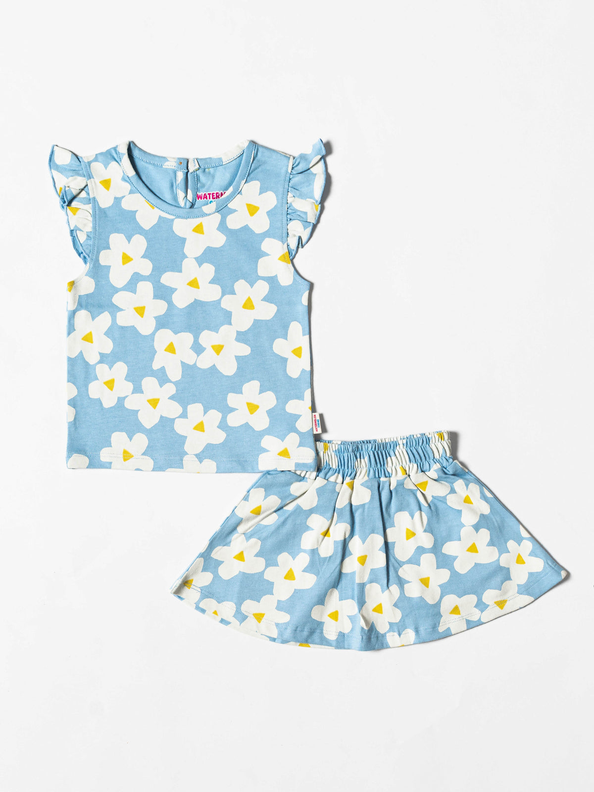 Sky Daisy Ruffle Skort Set (601)