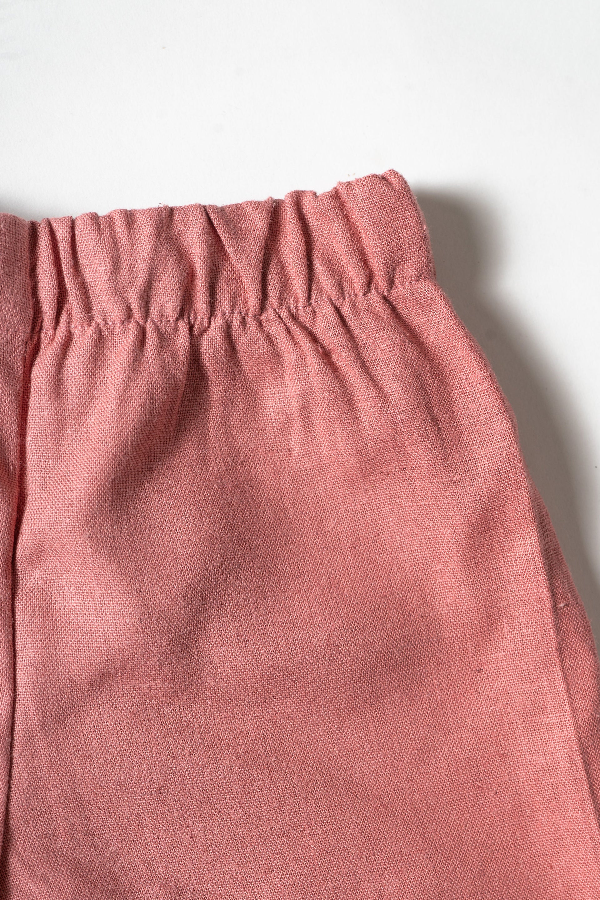 Pink Linen Cotton Embroidered Co-Ord Set (386)