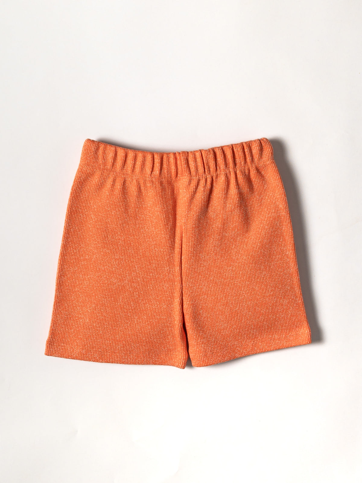 Orange Ribbed Sleeveless Co-ord Set(474)