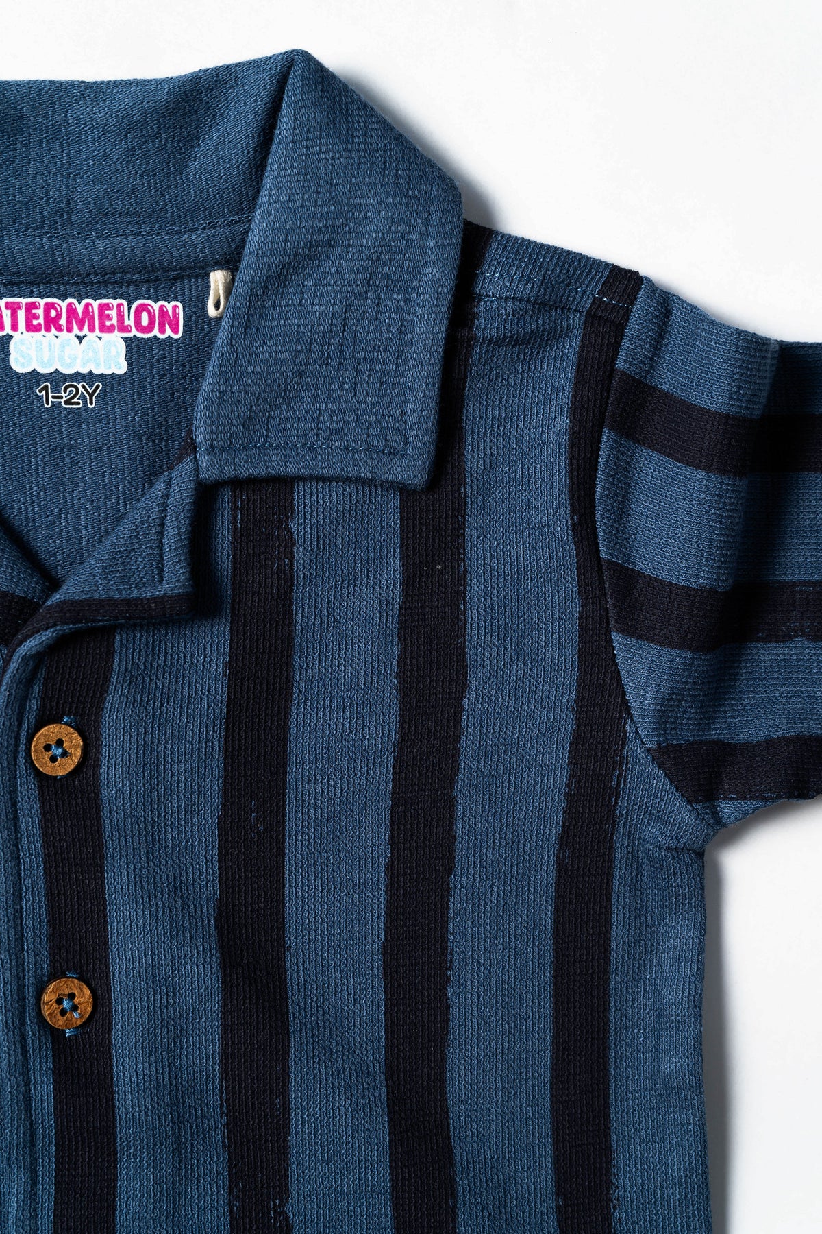 Blue Stripe Shirt & Shorts Set (595)