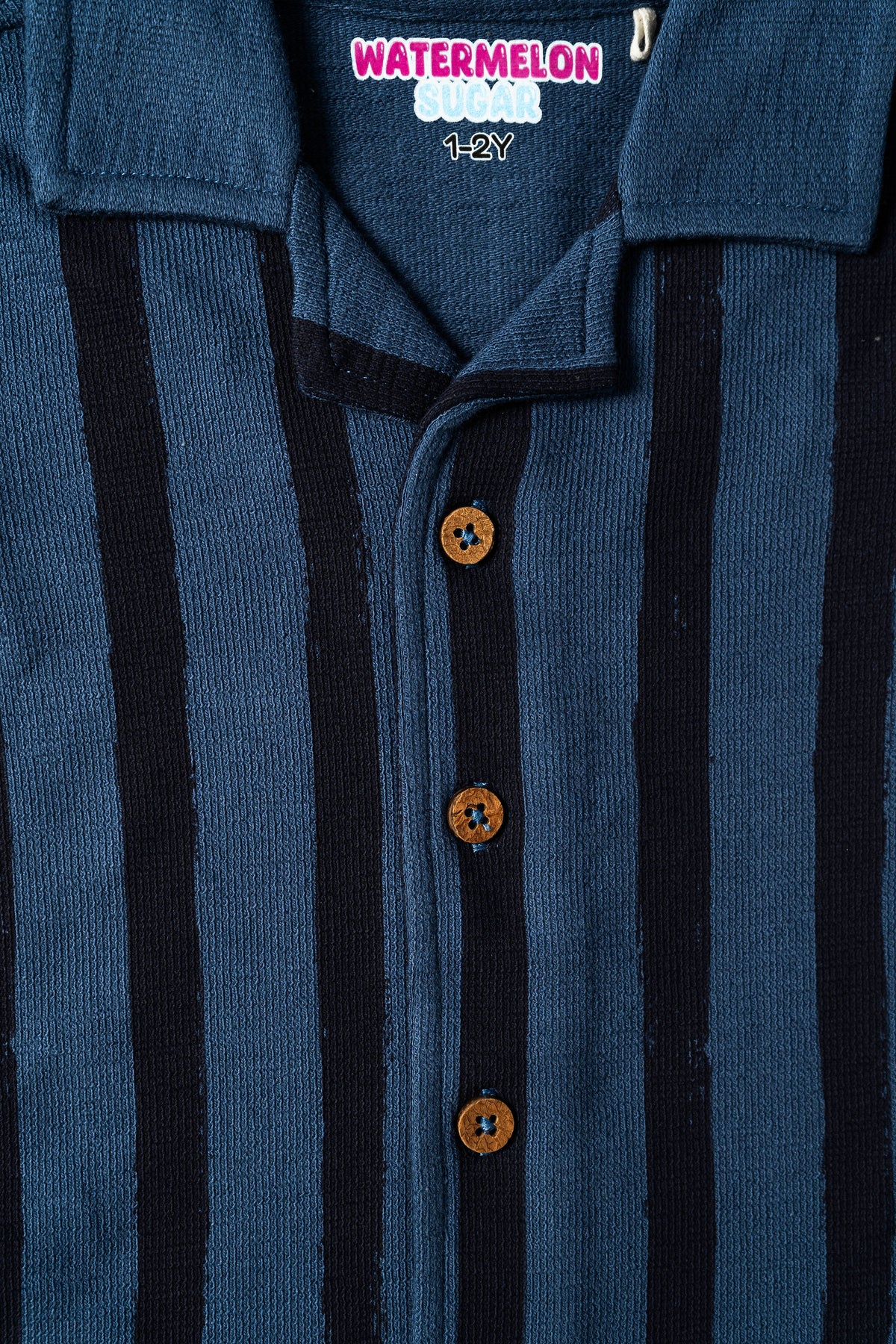 Blue Stripe Shirt & Shorts Set (595)