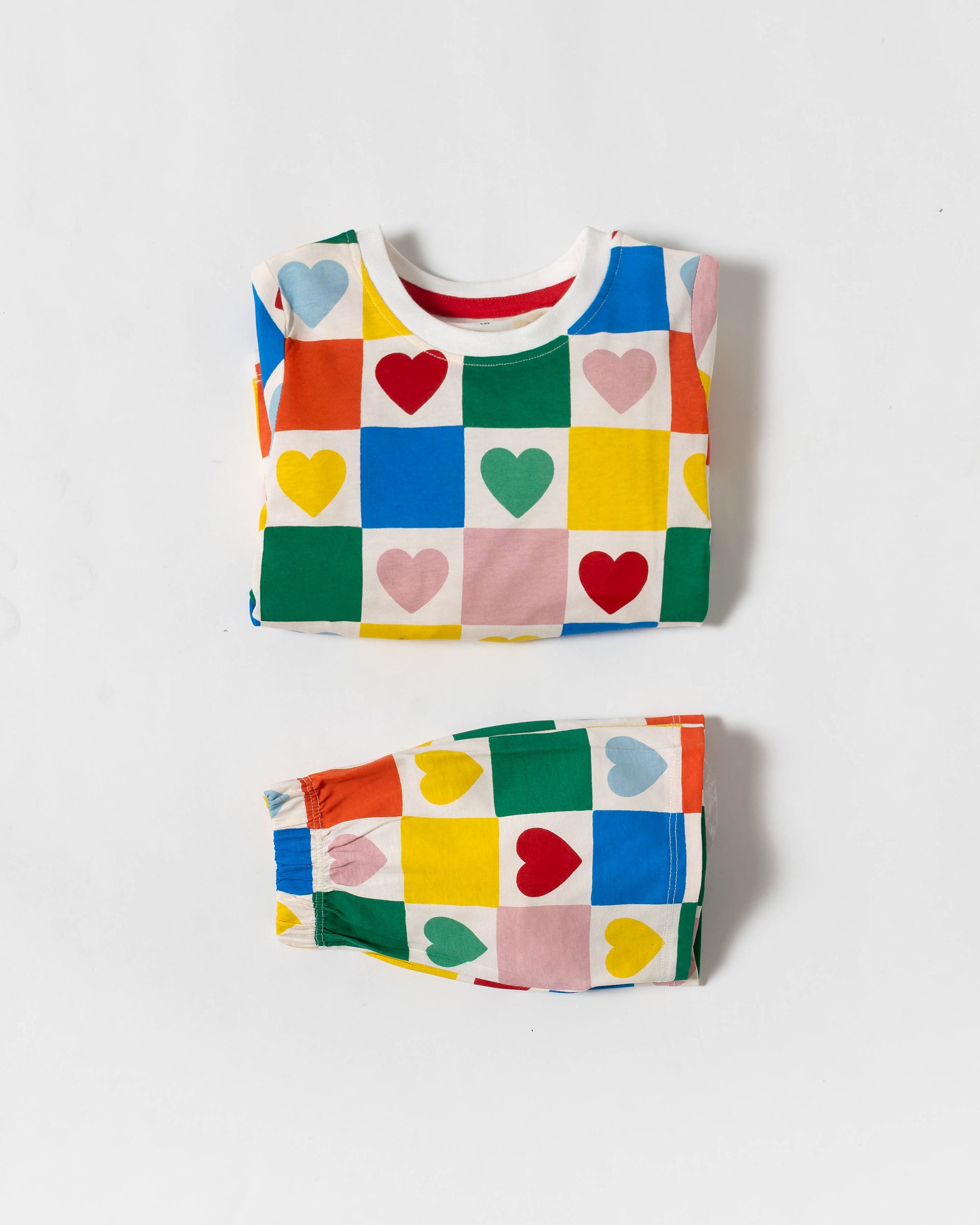 Heart Check Cotton Co-ord Set (314)