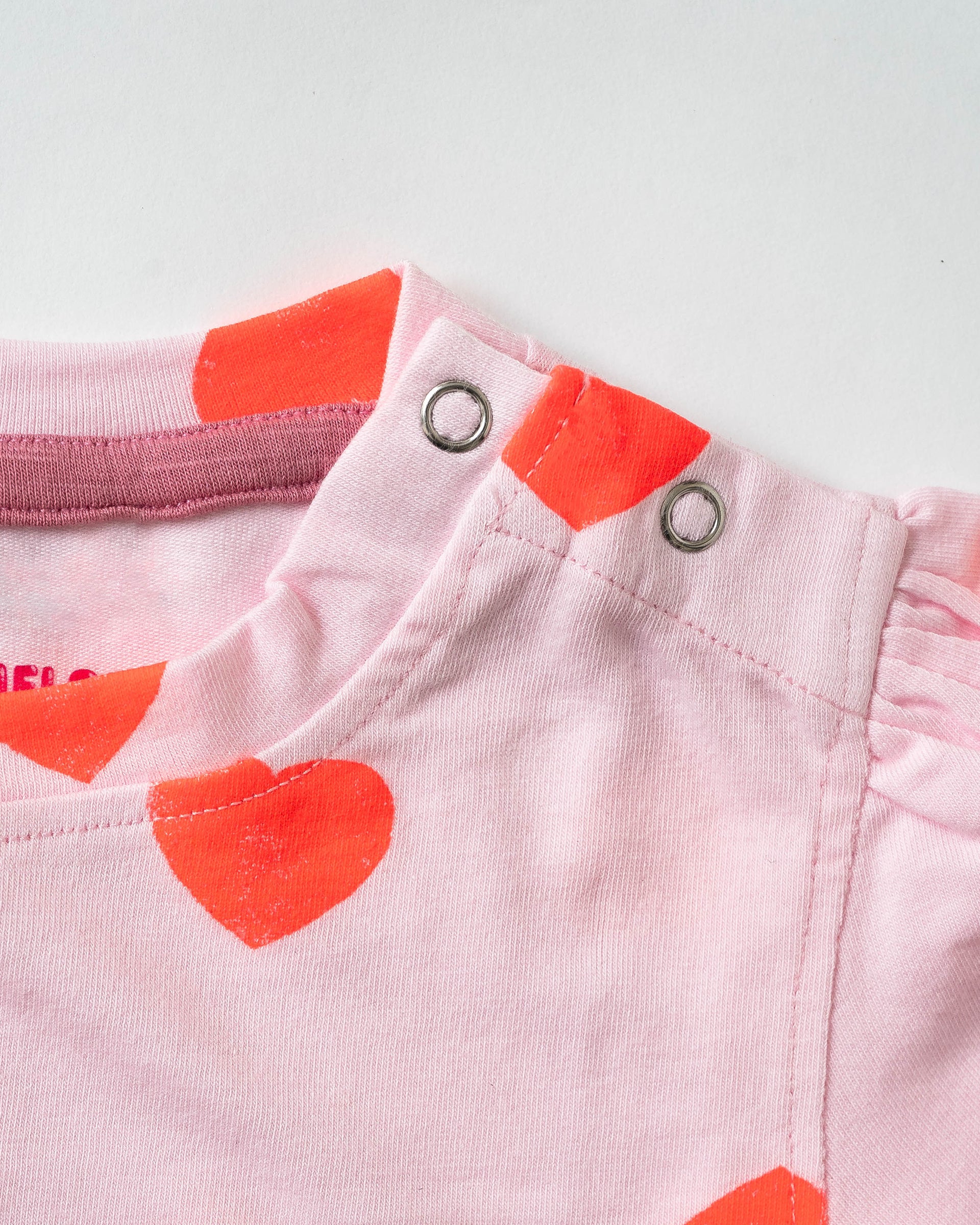 Sweet Hearts Cotton Puff Sleeve Co-ord Set (319)