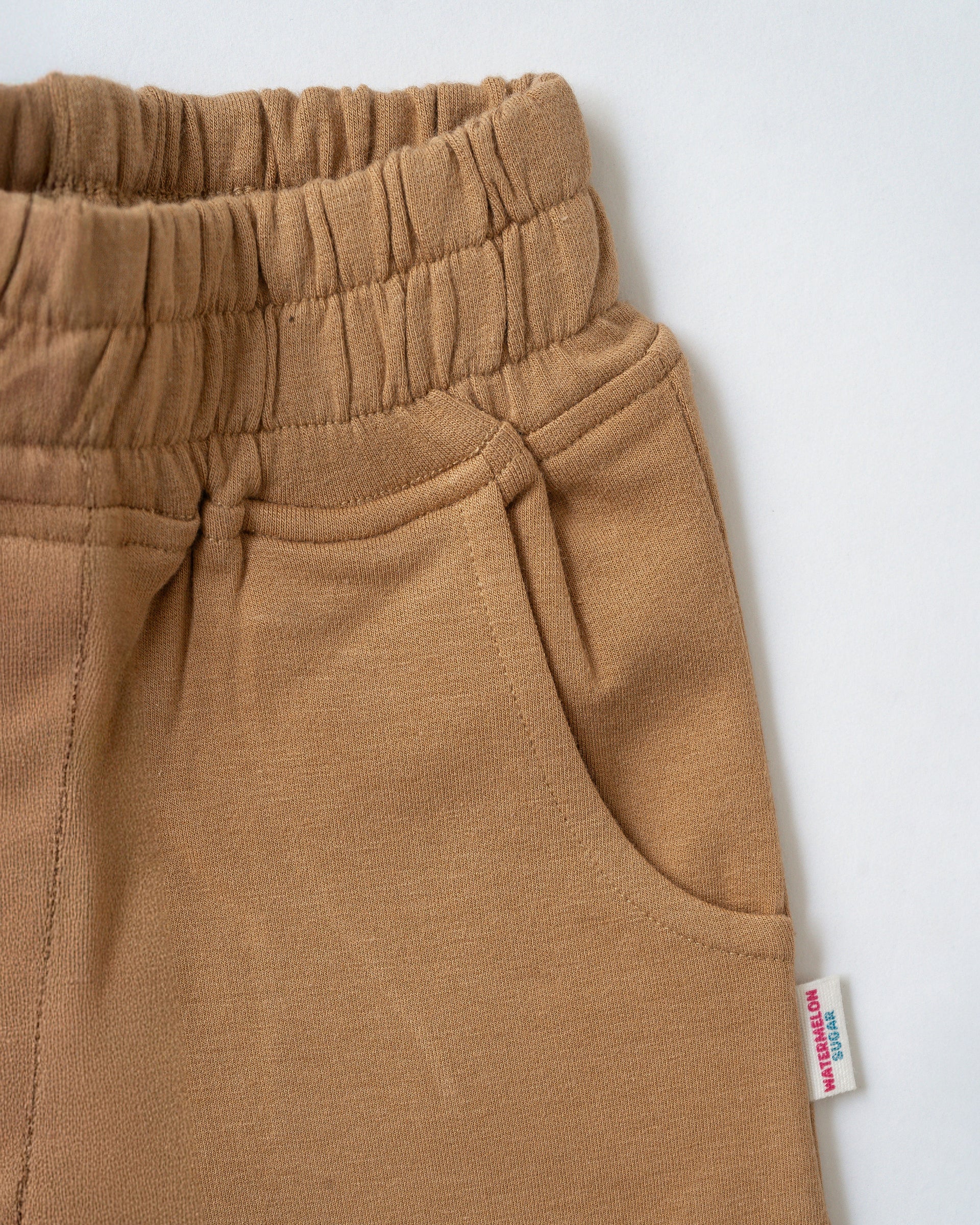 Camel Brown Cotton Loopknit Cargo Pants (CTP03)