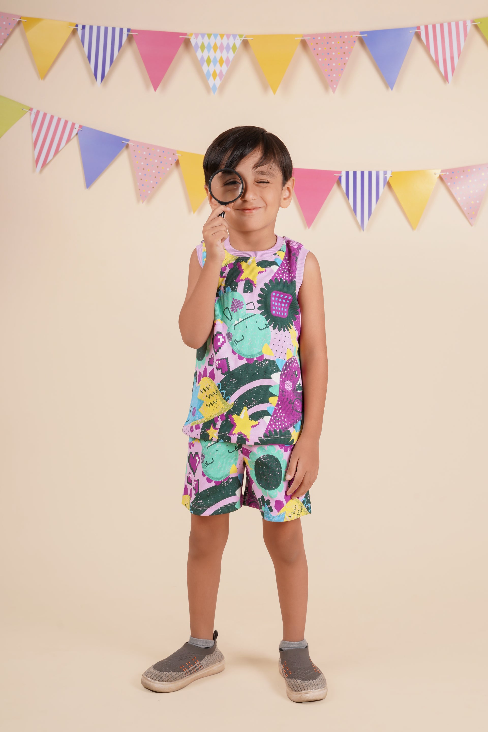Vibrant Sleeveless and Shorts Co-ord Set (138)