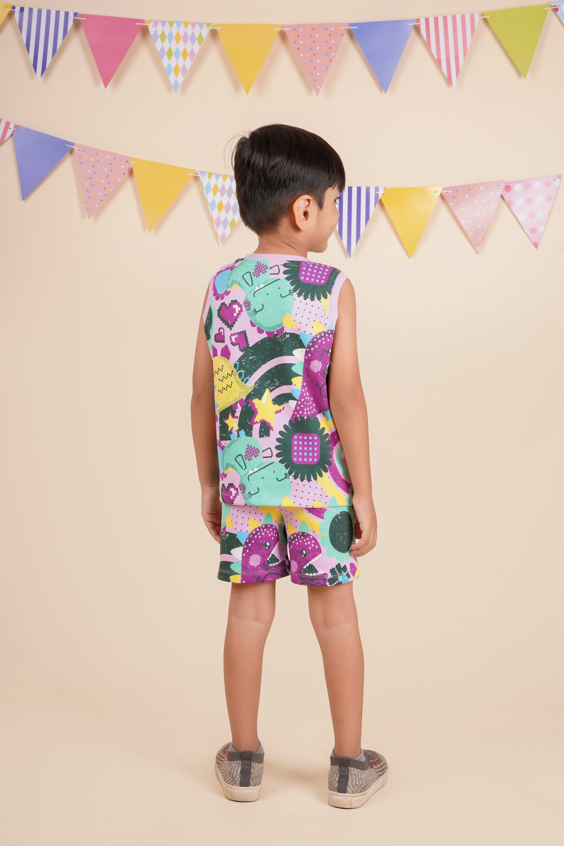 Vibrant Sleeveless and Shorts Co-ord Set (138)