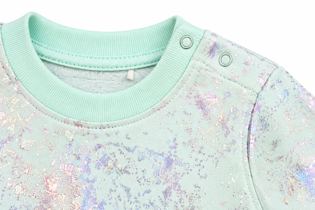 Mint Green Shimmer Print Sweatshirt (673)