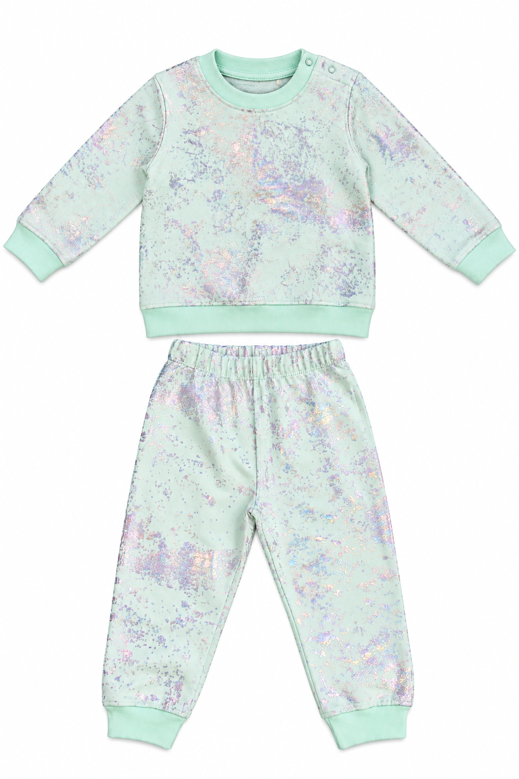 Mint Green Shimmer Print Sweatshirt (673)