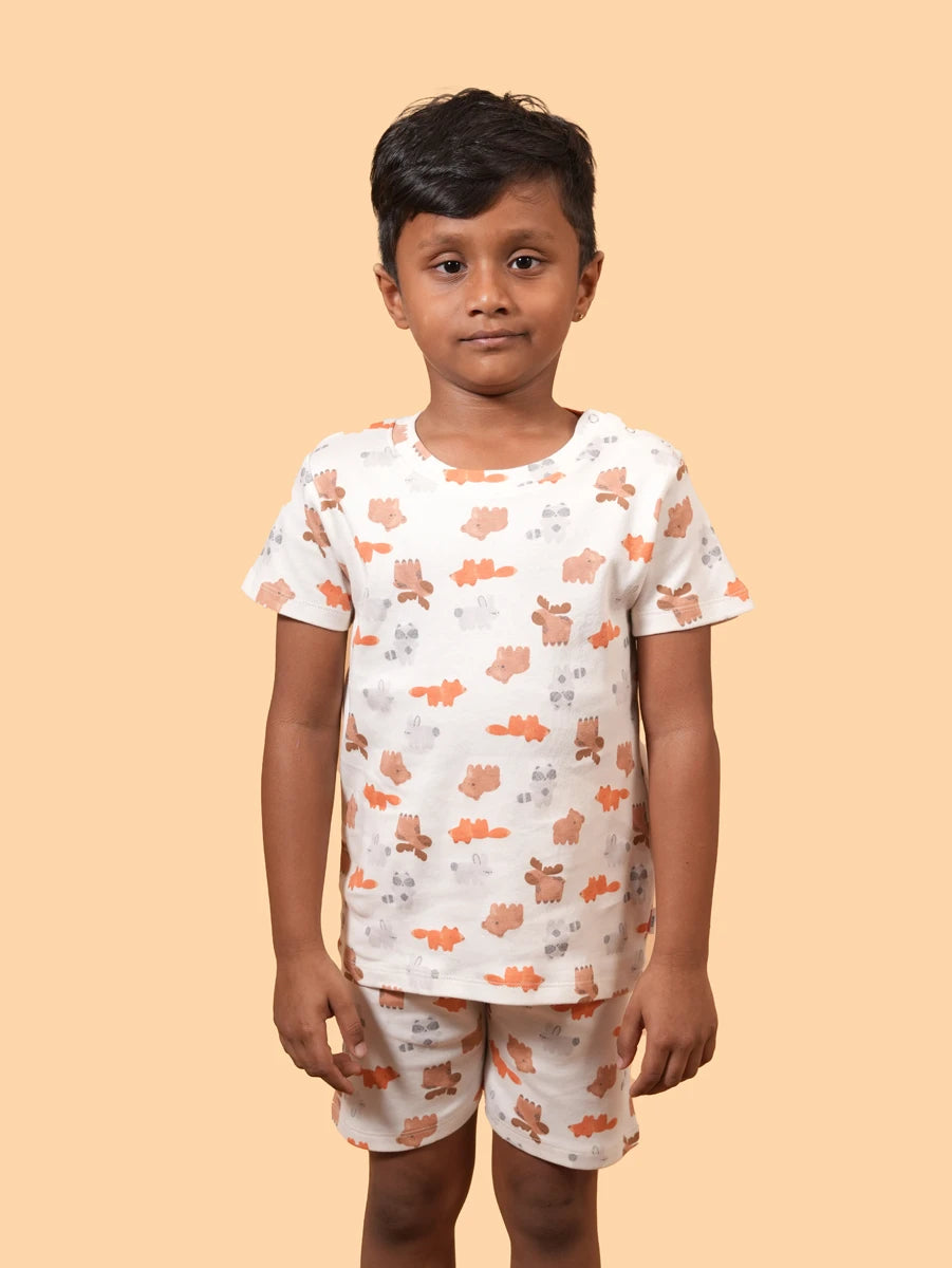 Kids Animal Print Co-ord Set | 100% Cotton Interlock | 6M–6Y