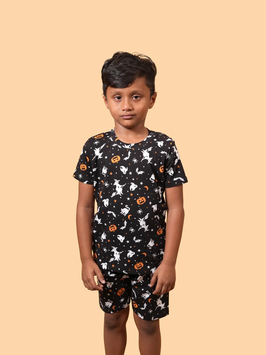 Halloween Print Co-ord Set | 100% Cotton Lycra Fine | 6M–6Y