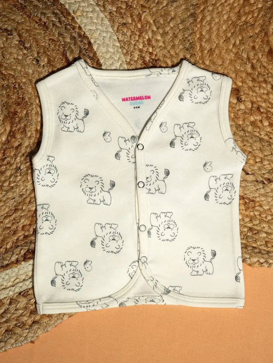 Lion Printed Baby Jabla