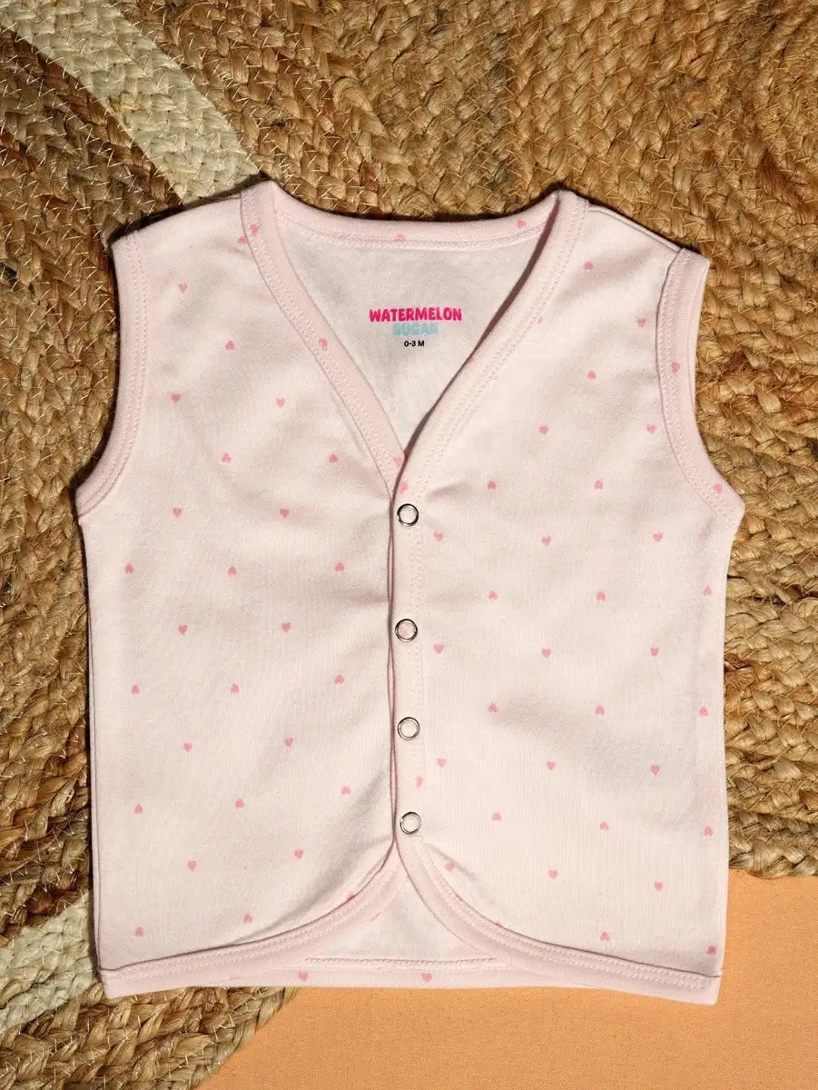 Pink Heart Printed Baby Jabla