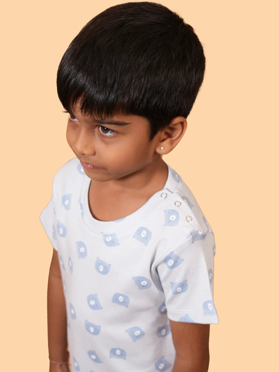 Blue Bear Cub Co-ord Set | 100% Cotton Interlock | 6–12M to 5–6Y