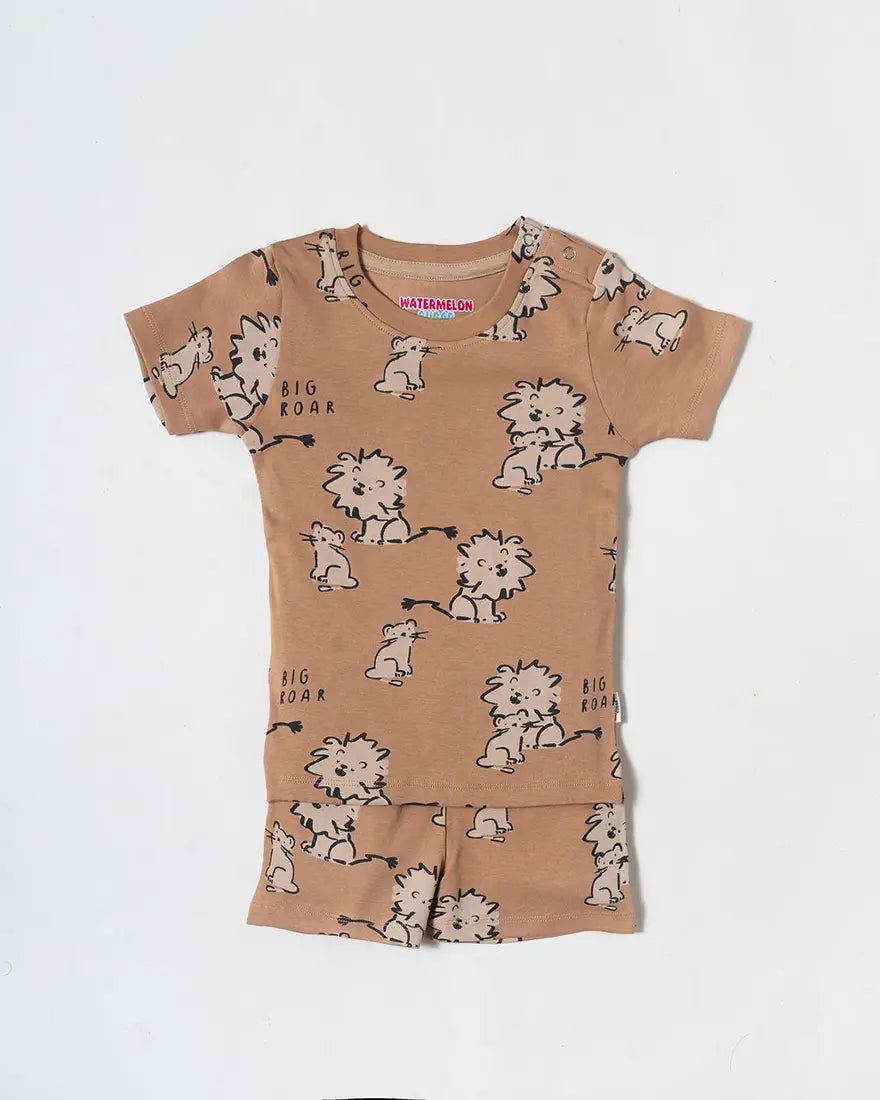 Roaring Cub Mocha Co-ord Set