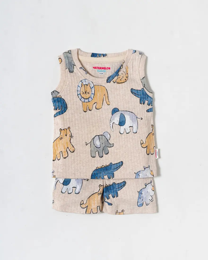 Sandstone Safari Sleeveless Co-ord Set